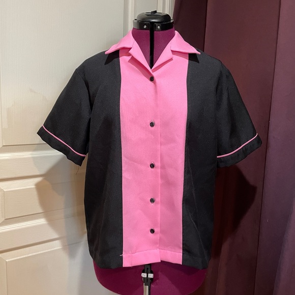 Bowling Shirt - BeRetro Custom Pink and Black - Picture 1 of 8